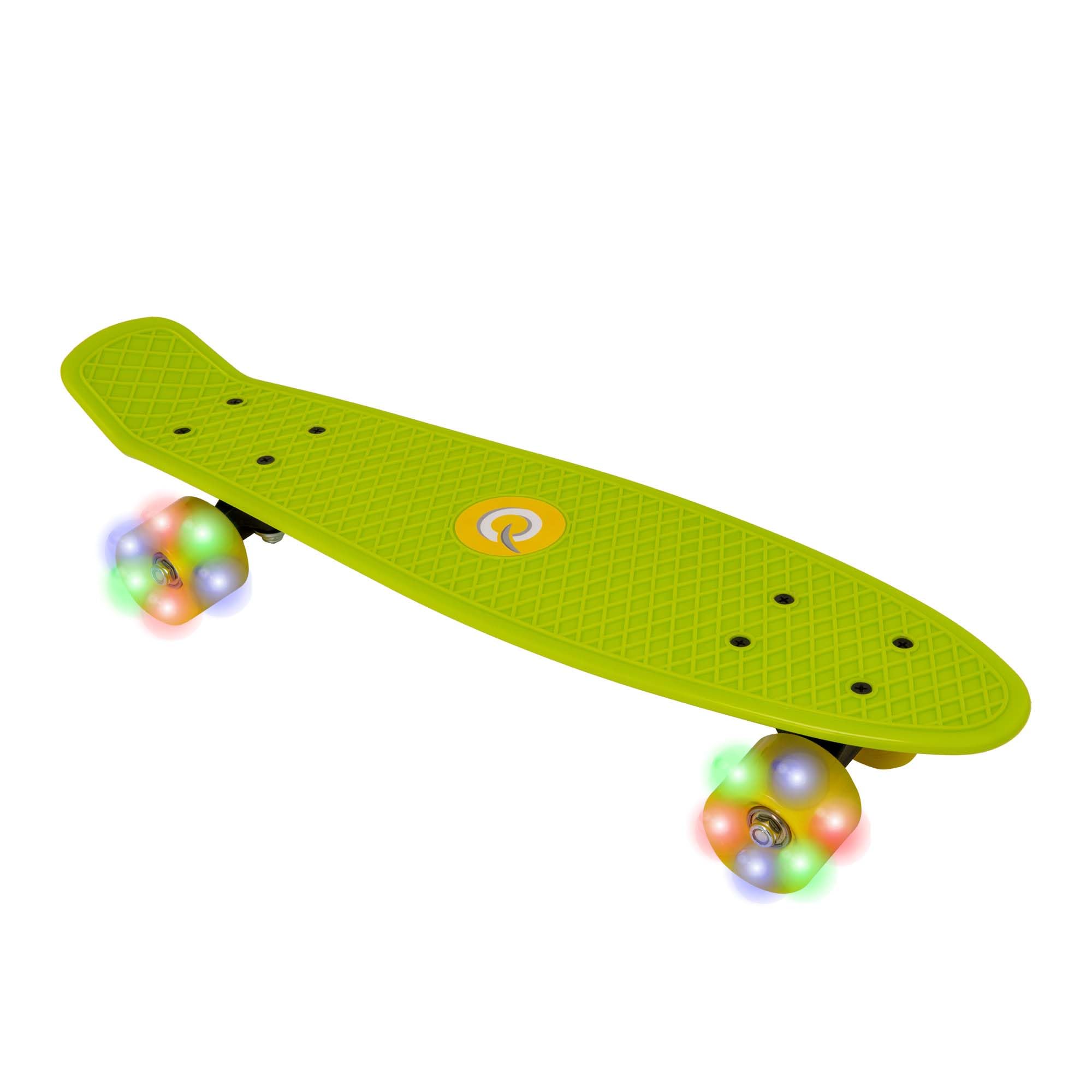 EVO 22" Light-Up Lime Green Penny Board | Skateboard with Light-Up Wheels for Kids & Teens | Mini Cruiser Complete Skateboard for Beginners & Pros | Durable & Fun for Ages 3+