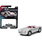 Majorette Collection &ndash; 1955 Porsche 550 SPDER 1:64 Die-Cast Model Car with Rubber Tires &amp; Display Case, for Collectors &amp; Adults
