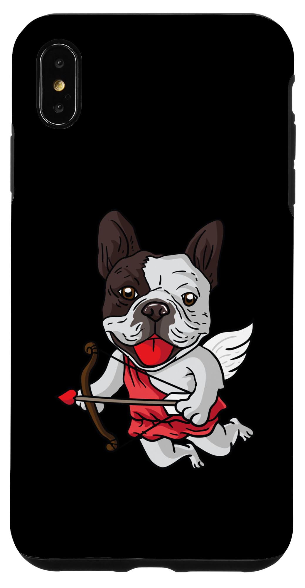 iPhone XS Max Cupid French Bulldog Frenchie Dog Heart Valentines Day Dogs Case