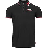 Lonsdale Classic Men's Polo Shirt Embroidered Logo 100% Cotton Pique Slim-Fit