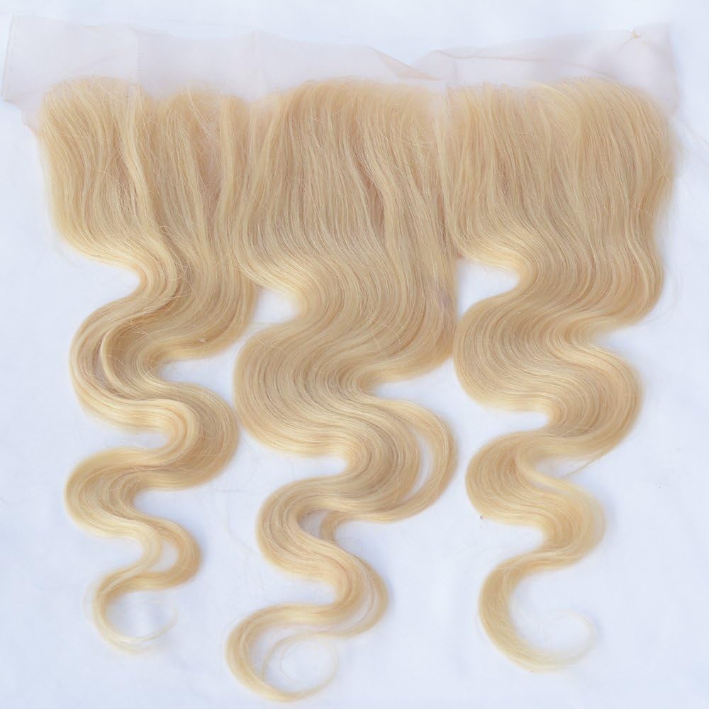 SeraphicWig 613 Colour 14 inch Body Wave Brazilian Virgin Human Hair Lace Frontal Closure Ear to Ear 13x4 inch Top Quality Hair Extensions with Baby Hair UK