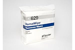 Texwipe TX629 Versa Wipe Low-Particulate Cleanroom Wipes, 9" x 9", 300/Bag