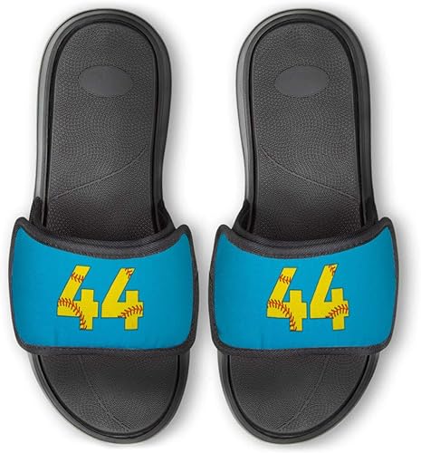 personalized softball flip flops