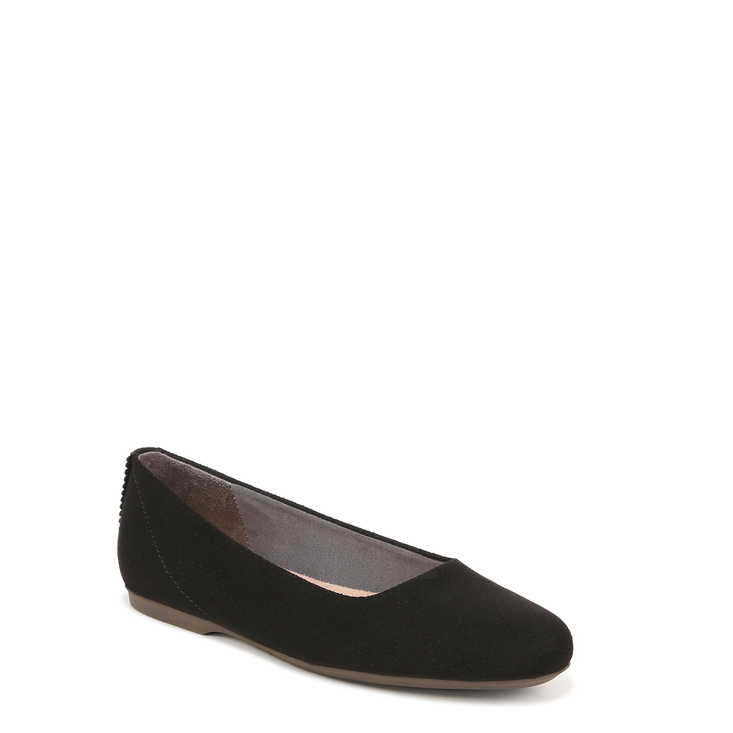 Dr. Scholl’s Shoes Womens Wexley Slip On Ballet Flat Black Microfiber Perf 11 M