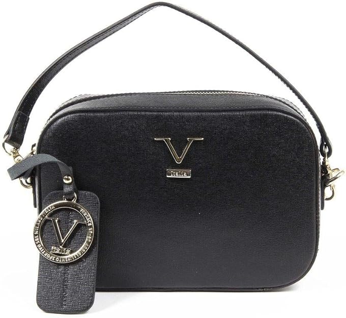 VERSACE 1969 V ITALIA Leather Crossbody Bag (Black) Amazon.ca Shoes