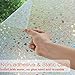 ACMETOP Window Film Privacy No Glue, Privacy Window Film for Windows & Doors, Self Static Decorative Window Film for Home Office Kitchen Living Room UV Protection (17.5 x 78.5 in)