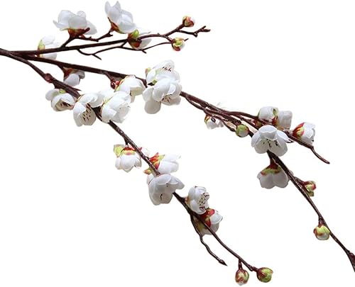 Download Fleurs artificielles, Mamum Fleurs Fleur Floral Cerisier Printemps Plumes Fleur Branche Simulation Soie Faux Mariage Bouquet FêTe DéCoration Art Romantique (Blanc) PDF
