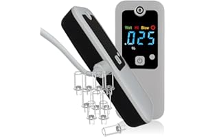 iBACheck Rechargeable Breathalyzer and Last 200 Test After Full Charged, 10 Memories and Visible at Night (Htn Blue)