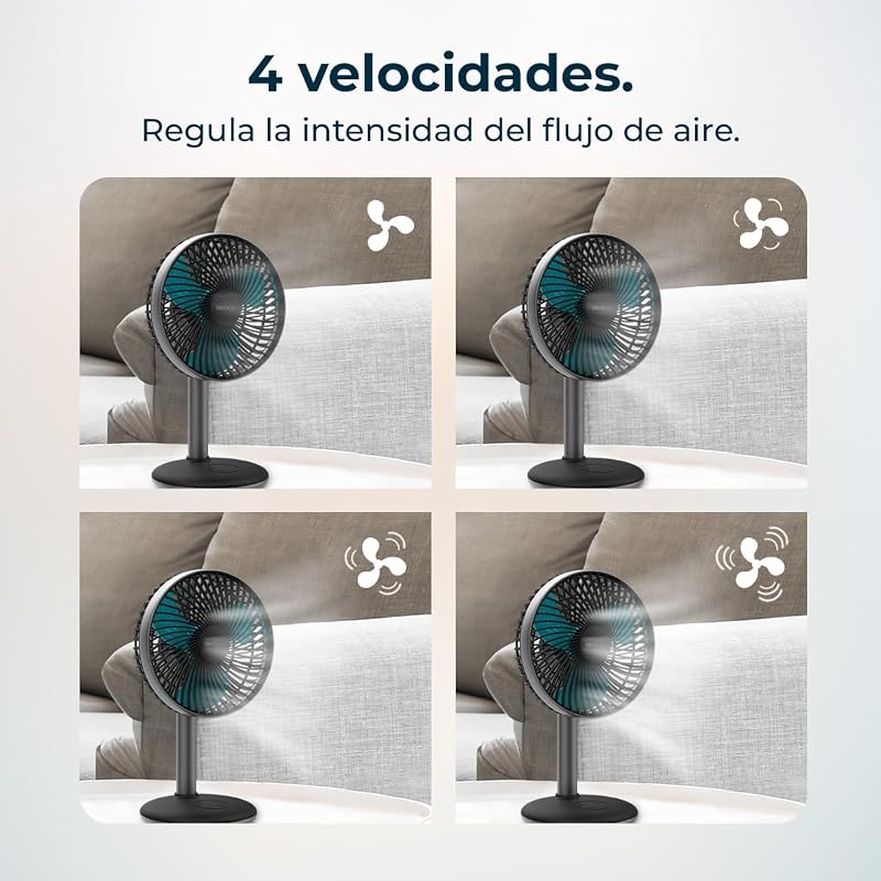 Ventilador de Sobremesa EnergySilence 4000 Portable Desk Dark Ice
