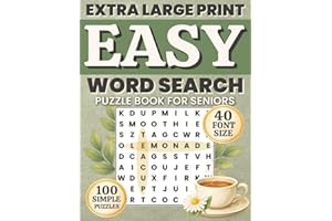 Easy Word Search for Seniors with Dementia: 100 frustration-free extra large print puzzles with simple everyday words, 6 word