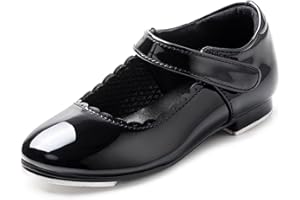 ARCLIBER Easy Strap Tap Shoes for Girls and Boys Dance Shoe Kids Tap Shoes(Toddler/Little Kid/Big Kid)