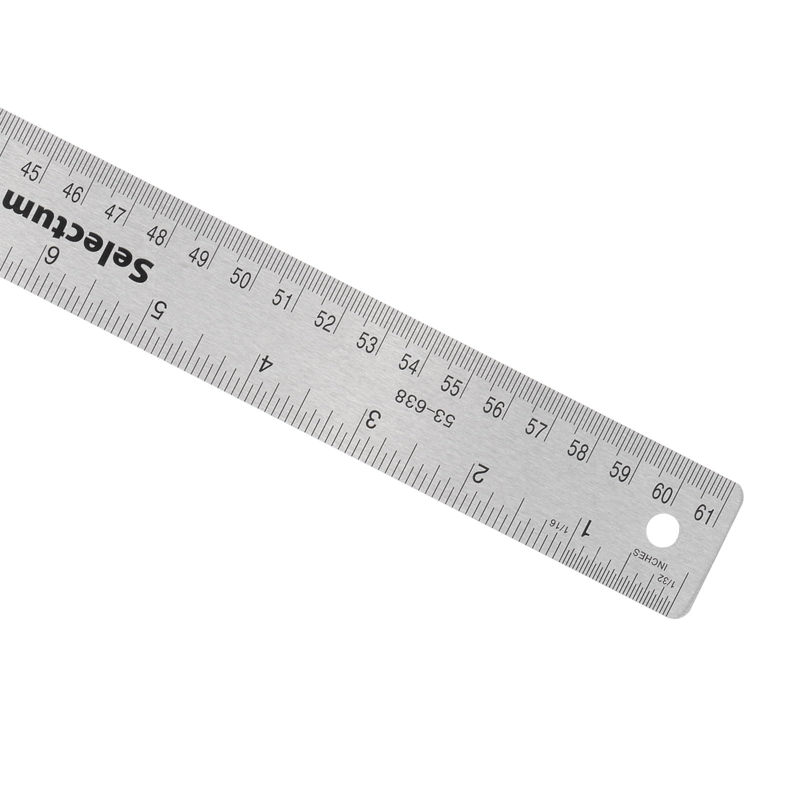 Kozelo Stainless Steel Ruler - [60cm/24 Inch] Double-Scale Metal Measuring Tools with Non-Skid Backing for Architectural Design Use