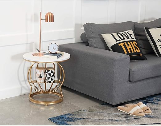 Amazon Com End Tables Modern Creative Round Gold Small