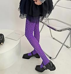 LUCKELF Girls Glitter Tights, Soft Opaque Tights