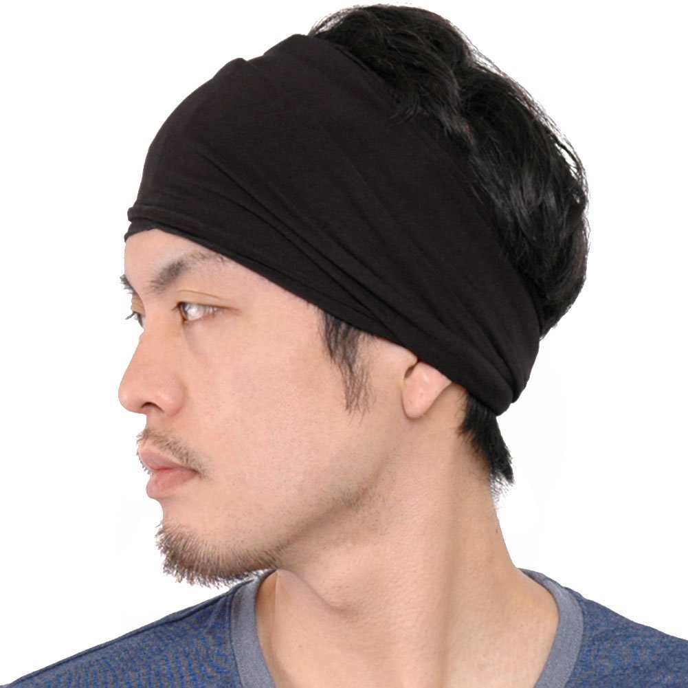 Mens Womens Elastic Bandana Headband Japanese Long Hair Dreads