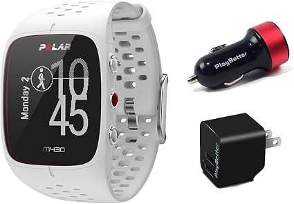Amazon.com: Polar M430 (Blanco) Running Watch Power Bundle | Incluye reloj  de correr, PlayBetter USB adaptador de carga de coche/pared | Advanced GPS  Running Watch/Activity Tracker con Optical Wrist-HR: Sports \u0026 Outdoors