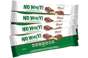 NO WHEY! FOODS Vegan, Gluten Free, Nut Free | Chocolate Candy Nougat and Caramel Bars (4 Pack) | Dairy Free, Soy Free, Sesame Free | Allergy Friendly Snacks | No Whey Foods