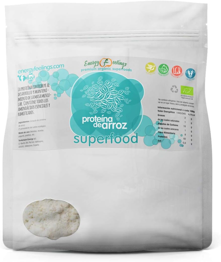 Organic Brown Rice Protein Powder - Organic Vegan Superfoods (500 gr)