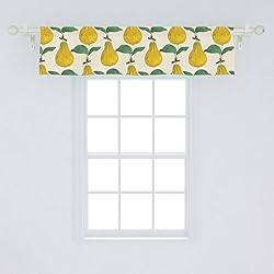 Ambesonne Fruit Window Valance, Expressionist Style