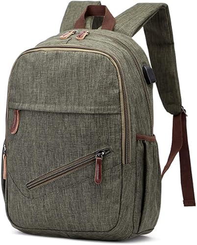 Amazon 防水リュックサック メンズ レディース 防撥水 ノートパソコンバッグ 男女学生カバン カジュアル ファッション ビジネス パソコンバッグ 中学生 高校 大学生カバン ショルダーバッグ スクールバッグ グリーン シューズ バッグ