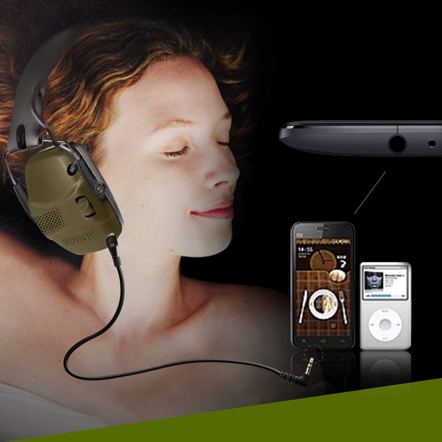 ucho Electronic Shooting Earmuff Safety Ear Protection - Shooting Ear Protection Muffs with Sound Amplification and Noise Reduction Safety Ear Muffs, NRR 22dB Ideal for Shooting and Hunting