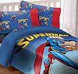 Superman Universe 3 Piece Reversible Super Soft Luxury Twin Size Comforter Set