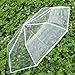 WerFamily Clear Transparent Folding Auto Open/Close Umbrella w Reinforced Steel Ribs (White Rim) Fast ePacket Shipping
