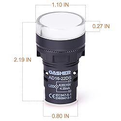 GASHER 12V/24V/110V 20mA Energy Saving Indicator