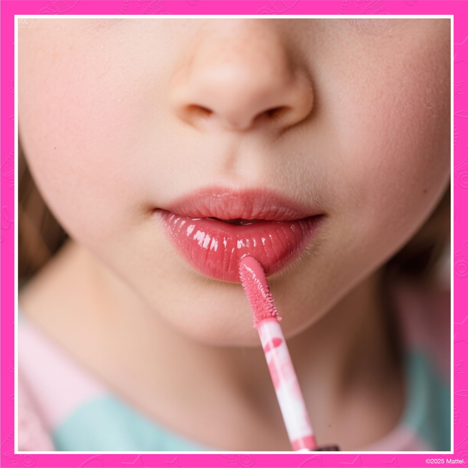 Barbie 7 Piece Plant Based Lip Gloss, Girls Party Favors, First Makeup Set for Girl, Perfect for Parties, Sleepovers, and Birthday Gifts, Ages 3+, by Townley Girl