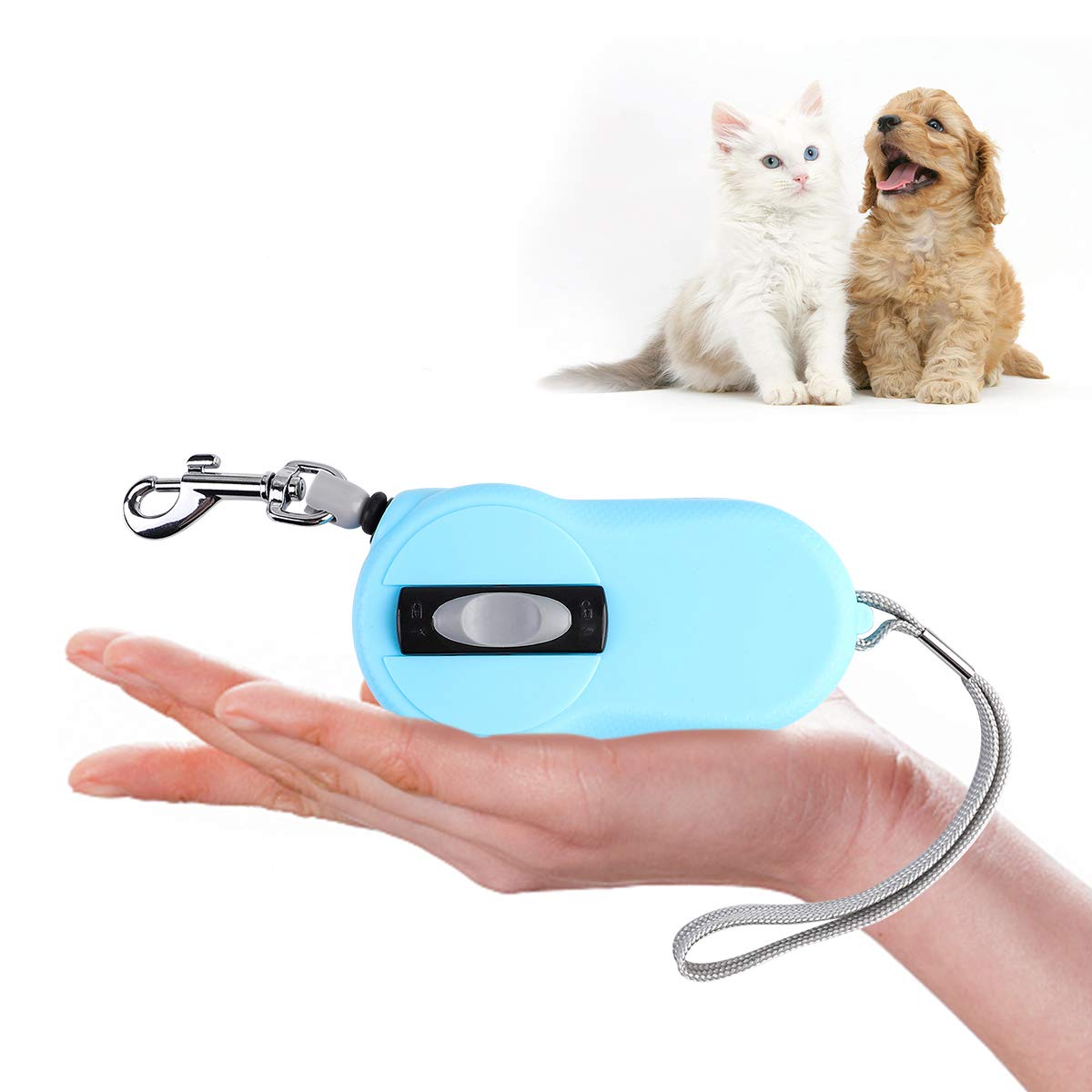 SUPERNIGHT Extendable Dog Lead 3-Meter/9.8ft 360° Tangle-Free Mini Retractable Dog Leash Great for Small Breed Pets Dogs Cats Rabbits Under 10kg(22lbs) with One Easy Button Brake & Lock, Blue