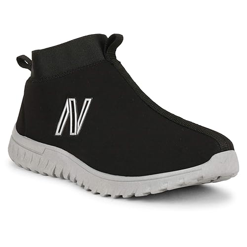 black high ankle sports shoes