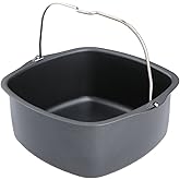 Yetaha Nonstick Air Fryer Cake Barrel, Air Fryer Accessories, Pizza Bread Baking Dish HD9925/00 Nonstick for Fryer HD9220 and HD9230, Tray Basket Kitchen Accessories Set