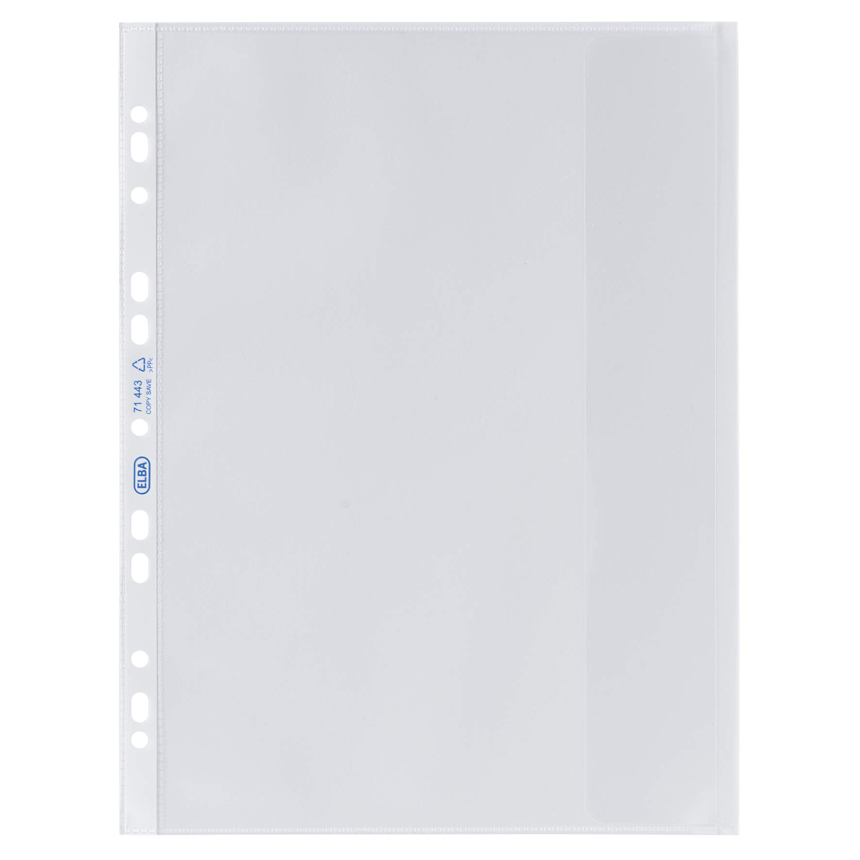 Elba 100460999 Document Wallets A4, genarbt, PP/Geprä A4 Colourless