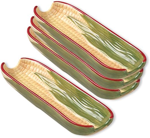 Amazon Com Pfaltzgraff Napoli Corn Dish Corn Dish Set Of 4 Side Dish Plates Side Dishes