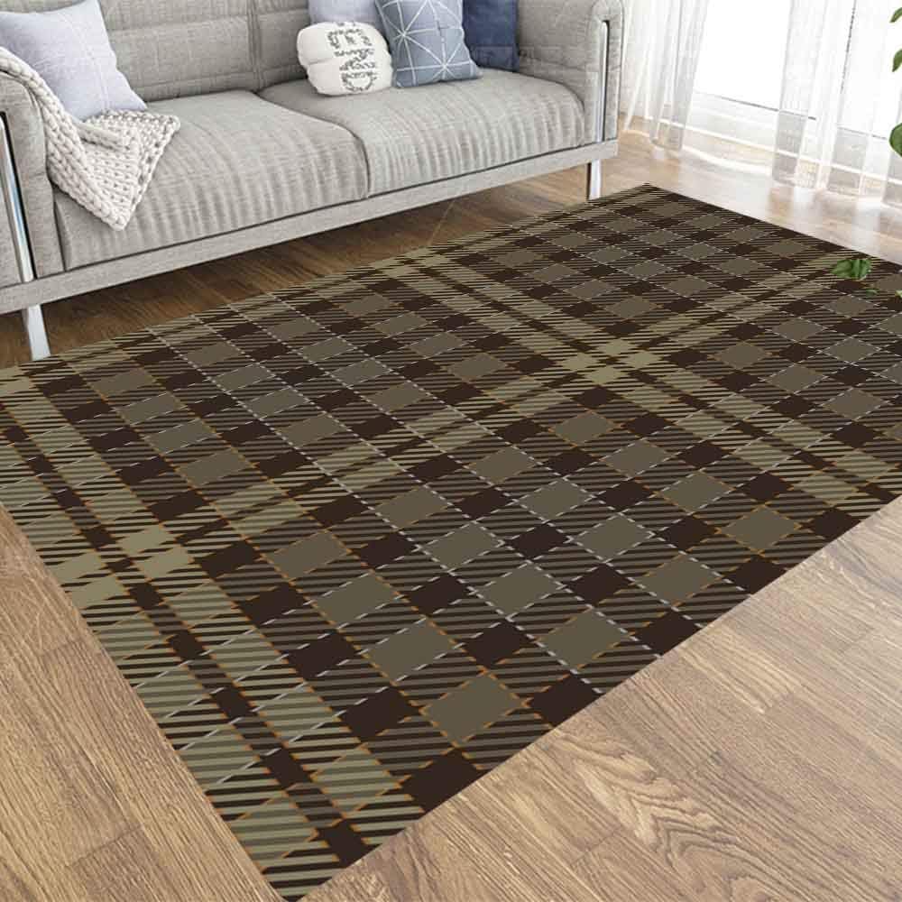 Amazon Com 5x7 Area Rugs For Girls Musesh Non Skid Area Rugs For Living Room Decoration Office Dorm Modern Area Rug Colorful Area Rug Tartan Plaid Scottish Pattern Background Brown Gray Color Wrap