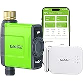 RAINPOINT WiFi Water Timer for Garden Hose, Brass Inlet WiFi Sprinkler Controller, Smart Hose Timer Valve with Ethernet Gateway, Rain Delay for Garden/Lawn (Support WiFi & Ethernet Connection)