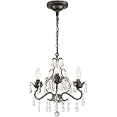 Crystorama Paris Market 3 Light Hand Cut Crystal English Bronze Mini Chandelier