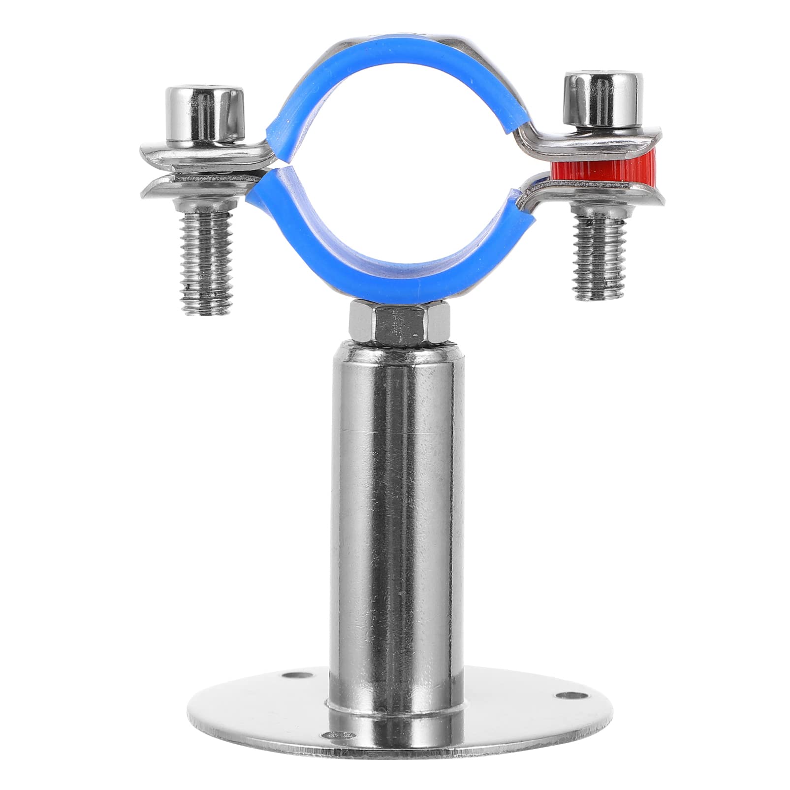 Stainless Steel Wall Mount Ceiling Mount Pipe Supports, Adjustable Pipe Bracket Clamp Pipe Straps for Dia 32mm- 34mm Pipe Tube Stainless Steel Hose Clamps