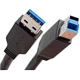 Accell A111B-0010B Premium USB 3.0 A/B Cable (3 meters, Black)