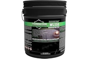 FOUNDATION ARMOR Armor WL550 Matte Wet Look Enhancer Sealer Concrete, Brick, Pavers, Stone, and Slate (WL550-5 Gallon)