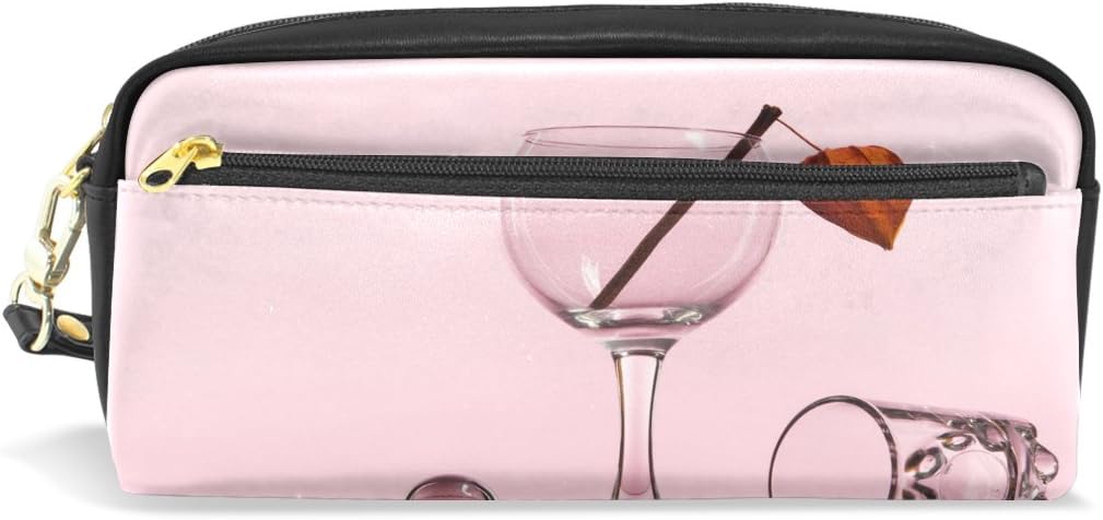 ISAOA Large Capacity Pencil Case and PU Leather Pen Bag Glasses Zipper Stationery Supplies Pencil Pouch Comestic Makeup Bag for Girls and Boys