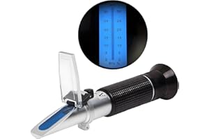 QUMOX Refractometer for Brix Testing, 0-32% Scale with ATC, Ideal for Early-Stage sap Monitoring, Fruit Juice, Wine, and Brew
