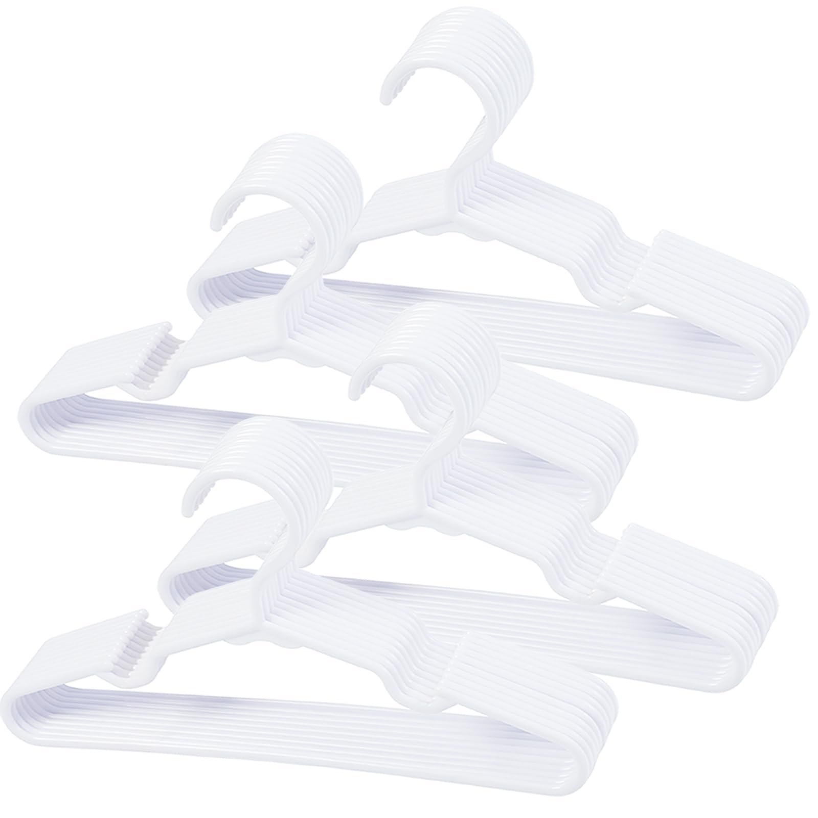 Photo 1 of 40 pcs White Baby Nursery Closet Hangers,Non-Slip Laundry Infant Pant Hanger for Newborn Clothes,Ultra-Thin Child Coat Hanger for Girl Boy Toddler Kids