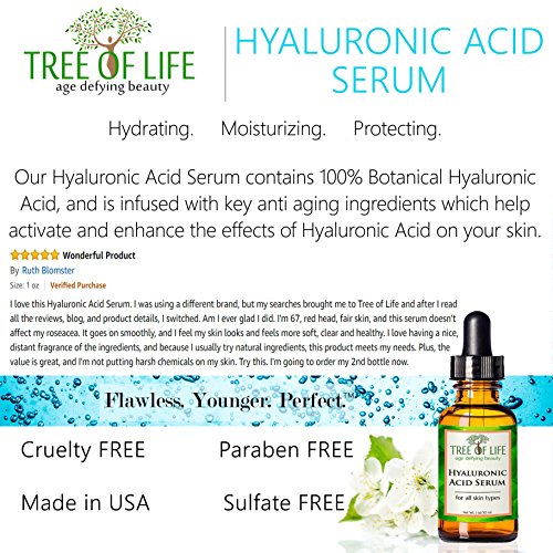 Tree of Life Hyaluronic Acid Serum for Face Hydrating Serum with