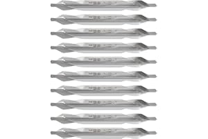 Accusize Industrial Tools 10 Pcs No.1 1/8'' by 3/64'' by 1-1/4'' Hss Center Drill Bits, 60 Deg, 0530-0100x10