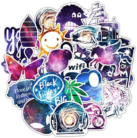 100 PCS Galaxy Stickers for Car, Laptop, Skateboard, Luggage, Waterproof Vinyl Decals for Motorcycle, Bicycle, Bumper