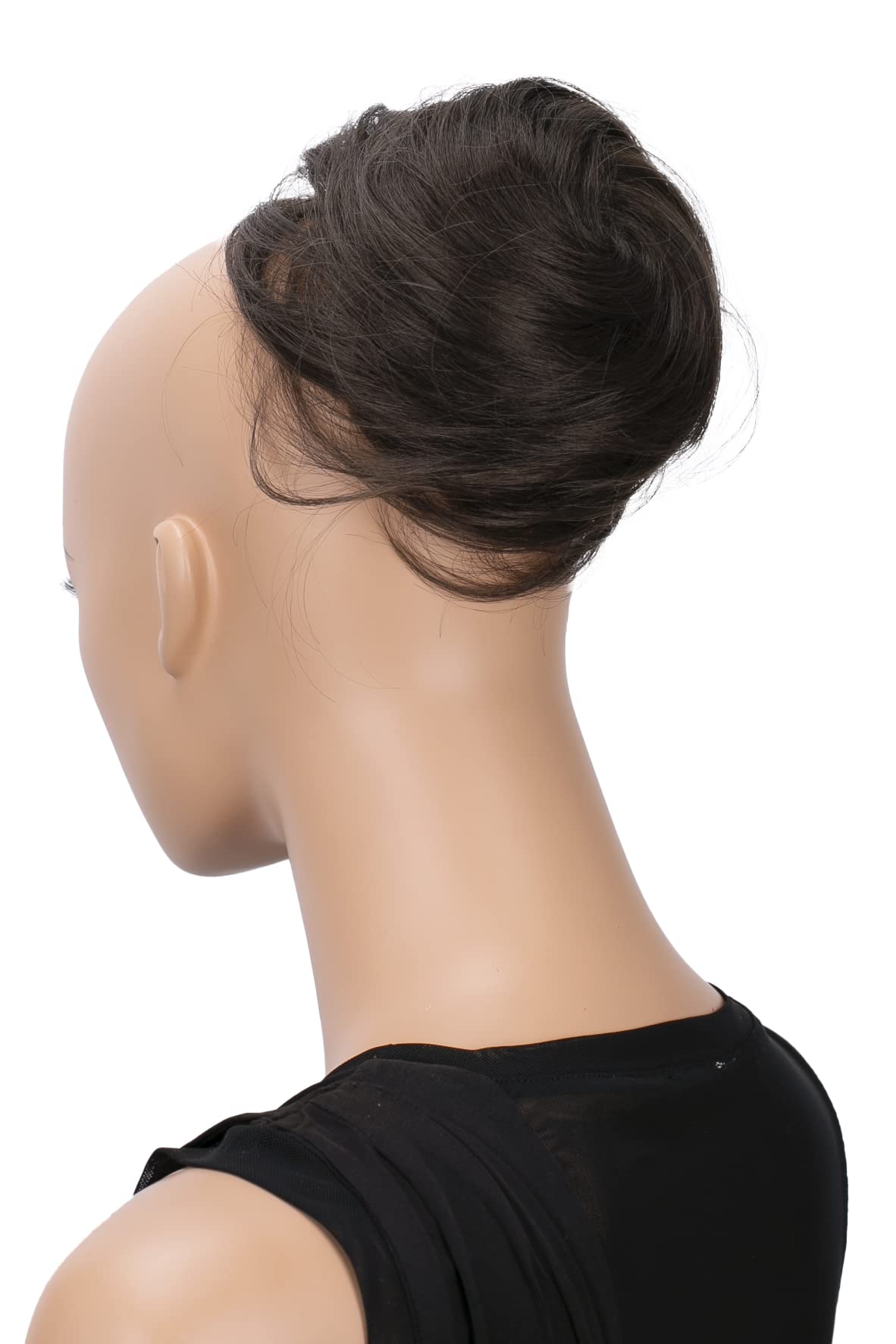 CAISHA Bun Hairpiece Ponytail Hepburn-Bun Scrunchie Updo Chocolate Brown DC12