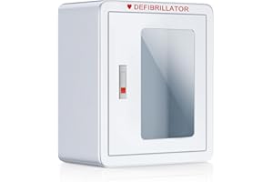 ZIPOWEY AED Cabinet, Wall Mounted Storage Cabinet with Snap Lock, Transparent Window fits for Home, Office, Hospital and Public Places, 14 x 7.8 x 15.7 Inch