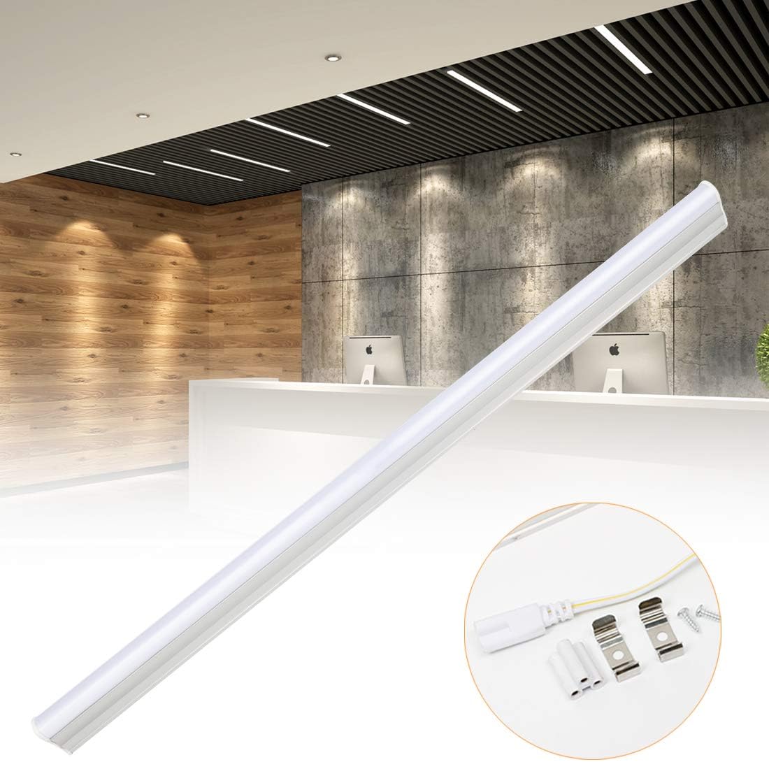 LED Tube Lights 2Ft 10W 1000LM 4000K Neutral Light LED Batten Light T5 Integrated Tube Lamp Fluorescent Tube for Office Hallway Kitchen Garage Warehouse Workshop Balcony [Energy Class A+]