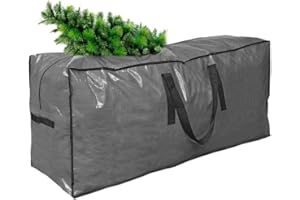 Primode Christmas Tree Storage Bag | Tall Disassembled Tree I Holiday Tree Storage Case | Protective Zippered Artificial Xmas Tree Bag (7.5ft, Gray)
